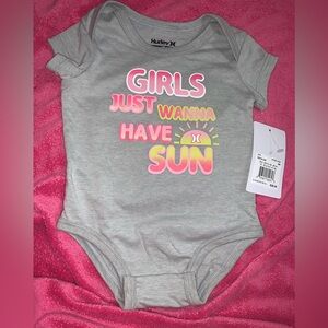 Girls Hurley Gray One Piece 6 m NWT